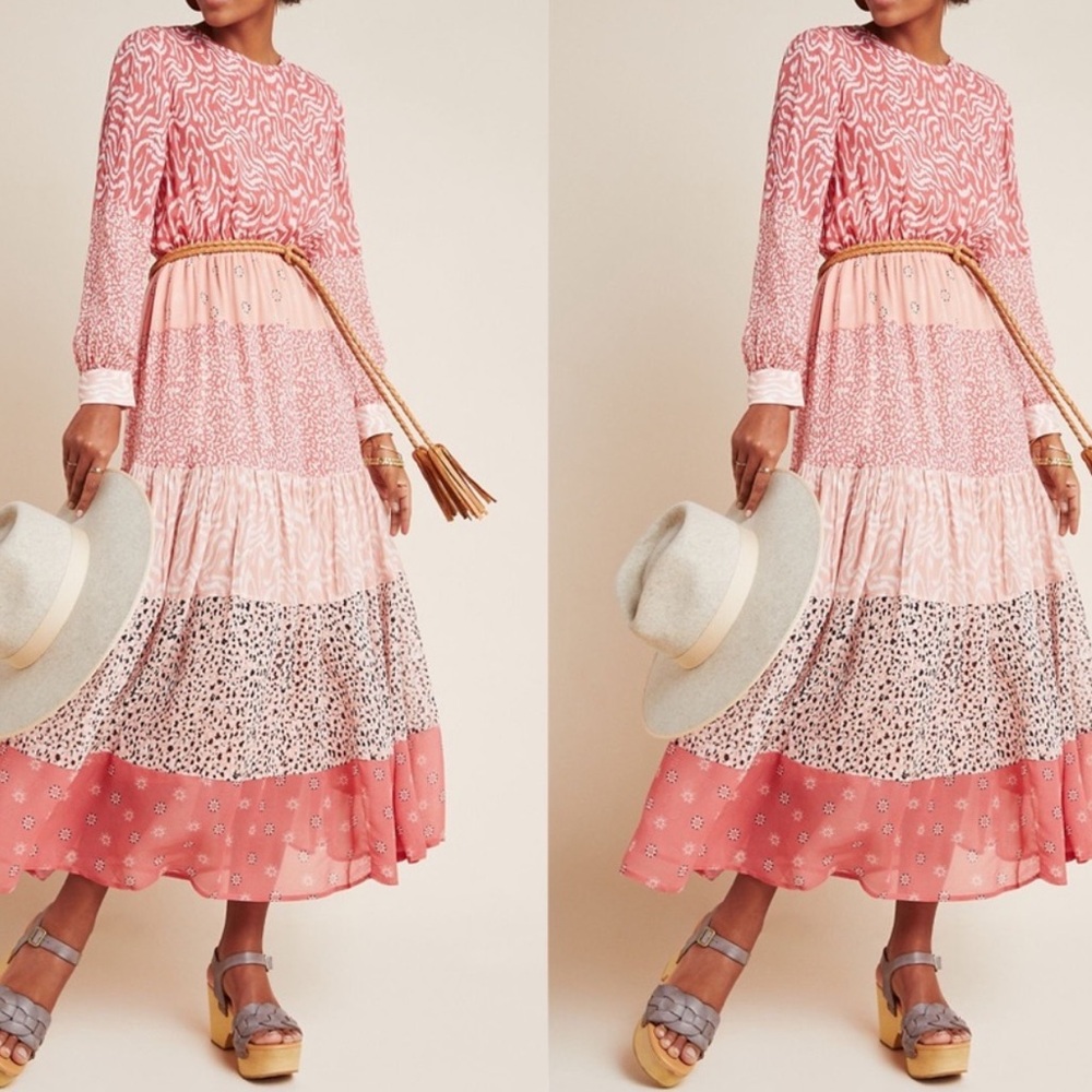 Anthropologie DOLAN Collection Long Sleeve Boho Dress